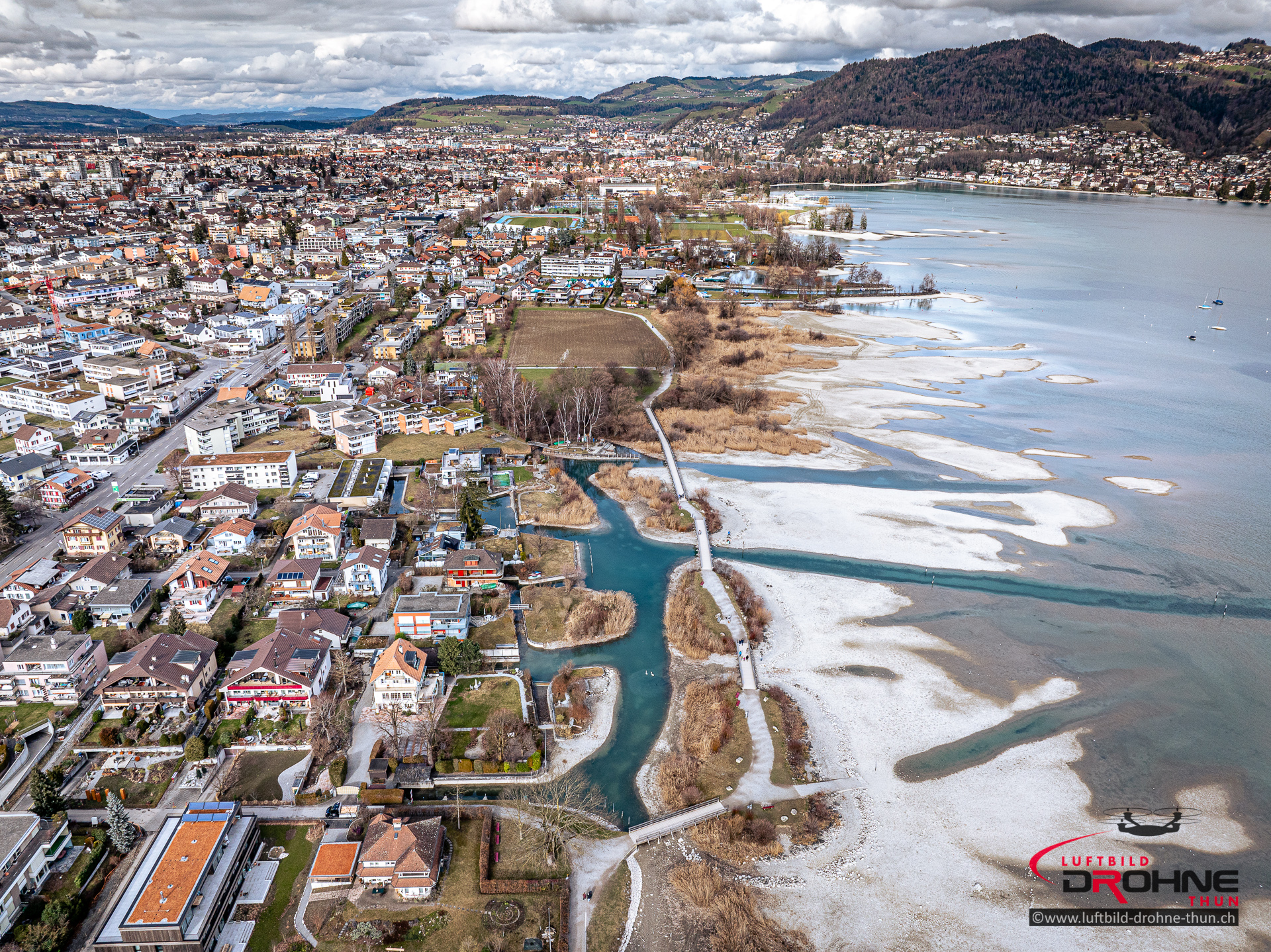 Gwatt Thunersee Seeabsenkung 2024